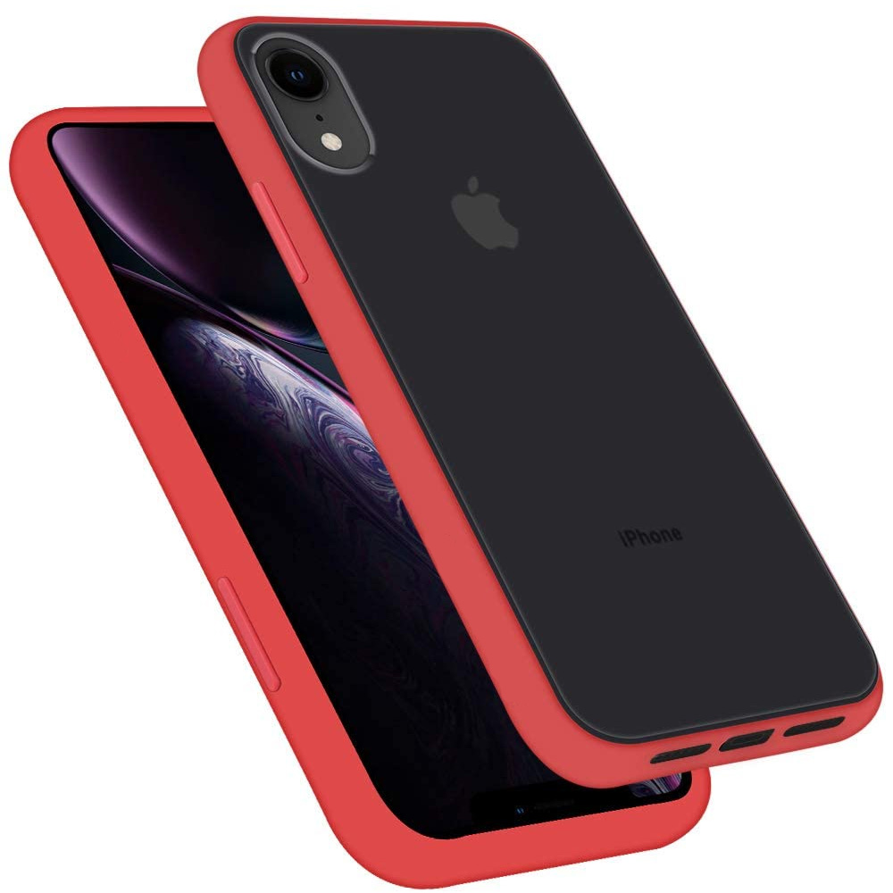 IYUPP Bumper Hülle Stoßfest für iPhone XR Rot x Schwarz - IYUPP